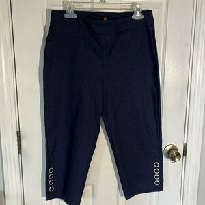JM Collection Navy Capris